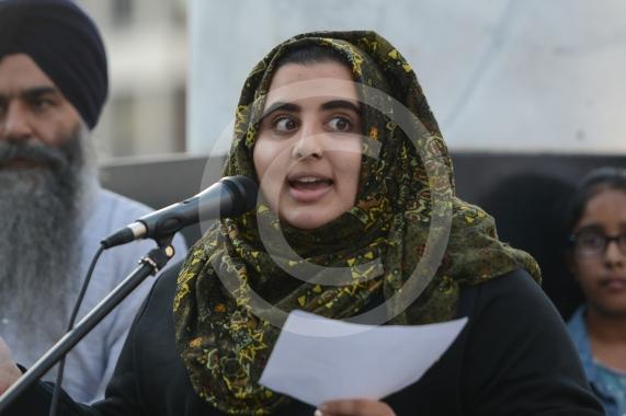 Slough High Street, Slough. A vigil in memory of the people who lost their lives in last night’s Manchester attack.