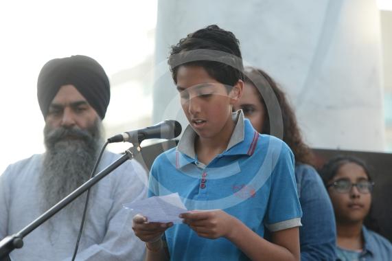 Slough High Street, Slough. A vigil in memory of the people who lost their lives in last night’s Manchester attack.