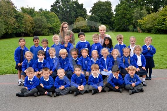 First Class: Oakfield First School.Miss Mulholland (Teacher) and Miss. Hudson (Teaching Assistant) with Oak Class.