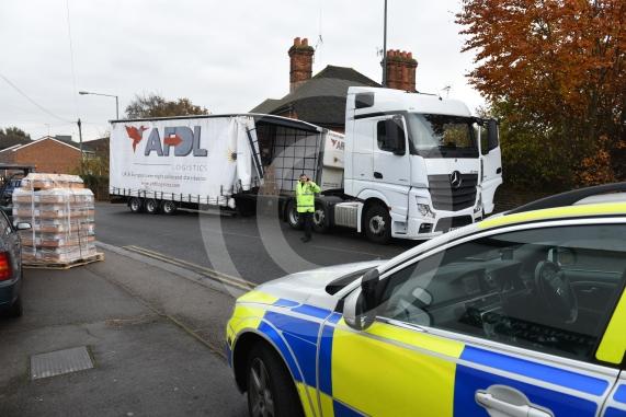Switchback Road South. Lorry crash in Switchback Road South, Maidenhead.