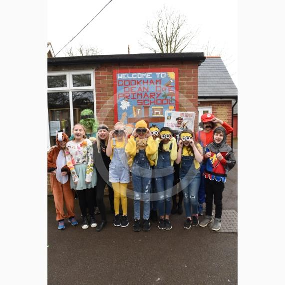Dressing up day in front of a new mosaic at the school. Cookham Dean CE Primary School, Bigfrith Ln, Cookham Dean. 