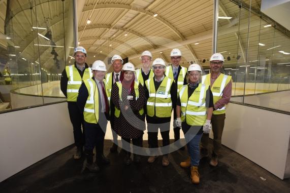 Slough Ice Arena, Montem Lane, SloughCouncil cabinet members and directors as they take a tour of the Slough Ice Arena before it opens its doors in April. 