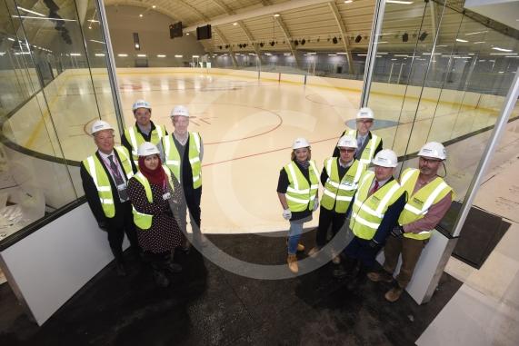 Slough Ice Arena, Montem Lane, SloughCouncil cabinet members and directors as they take a tour of the Slough Ice Arena before it opens its doors in April. 