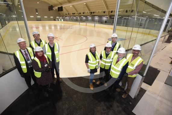 Slough Ice Arena, Montem Lane, SloughCouncil cabinet members and directors as they take a tour of the Slough Ice Arena before it opens its doors in April. 