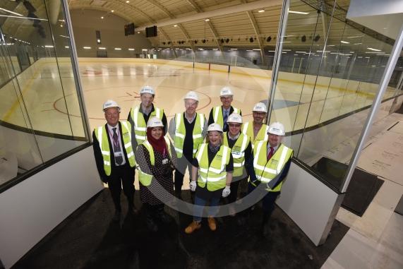 Slough Ice Arena, Montem Lane, SloughCouncil cabinet members and directors as they take a tour of the Slough Ice Arena before it opens its doors in April. 