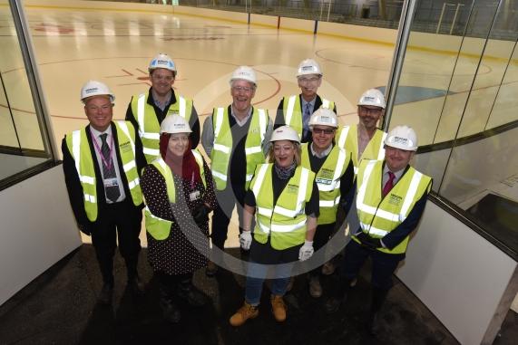 Slough Ice Arena, Montem Lane, SloughCouncil cabinet members and directors as they take a tour of the Slough Ice Arena before it opens its doors in April. 