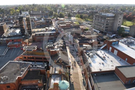 Berkshire House, Maidenhead. Views from the top floor of Berkshire House, Maidenhead