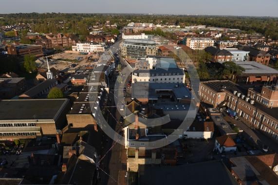Berkshire House, Maidenhead. Views from the top floor of Berkshire House, Maidenhead