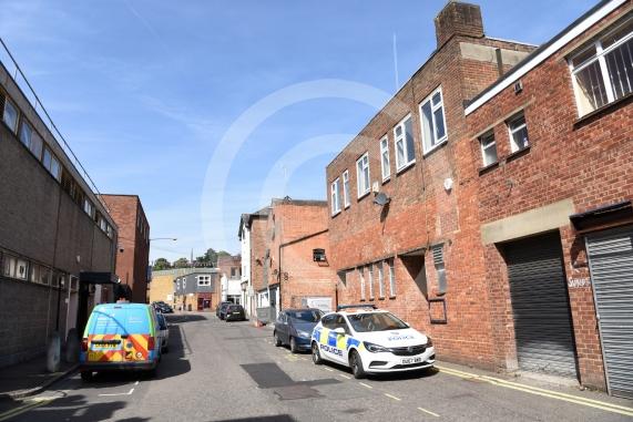 Police car at Nicholsons Lane, Maidenhead.