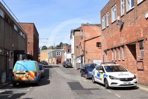 Police car at Nicholsons Lane, Maidenhead.