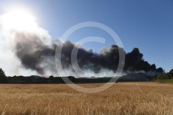 Marlow Road, Little Marlow.From the entrance to Wyevale Garden Centre, Pump Lane South, Little MarlowScene of a fire