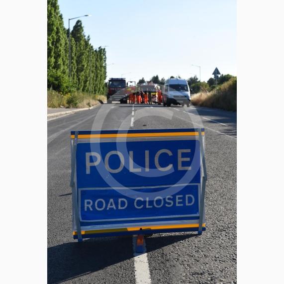 Marlow Road, Little Marlow.From the entrance to Wyevale Garden Centre, Pump Lane South, Little MarlowScene of a fire