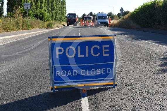Marlow Road, Little Marlow.From the entrance to Wyevale Garden Centre, Pump Lane South, Little MarlowScene of a fire