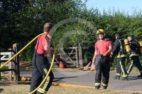 Marlow Road, Little Marlow.From the entrance to Wyevale Garden Centre, Pump Lane South, Little MarlowScene of a fire