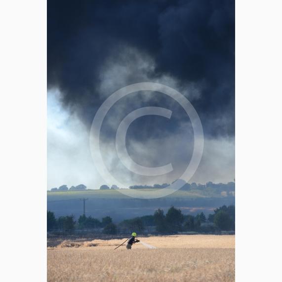 Marlow Road, Little Marlow.From the entrance to Wyevale Garden Centre, Pump Lane South, Little MarlowScene of a fire