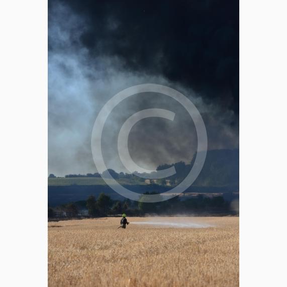 Marlow Road, Little Marlow.From the entrance to Wyevale Garden Centre, Pump Lane South, Little MarlowScene of a fire