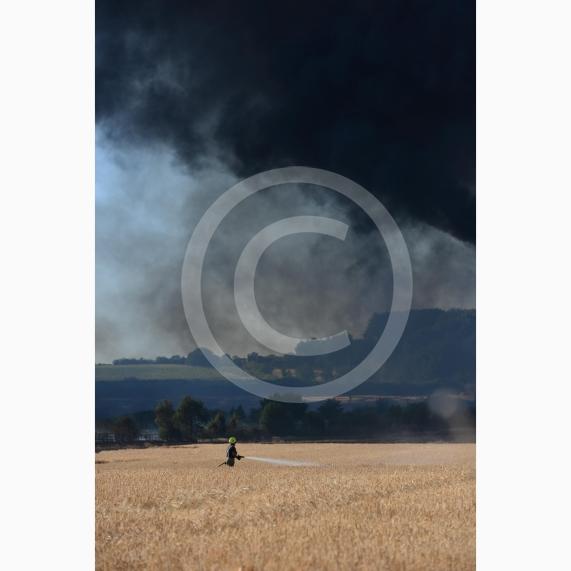 Marlow Road, Little Marlow.From the entrance to Wyevale Garden Centre, Pump Lane South, Little MarlowScene of a fire