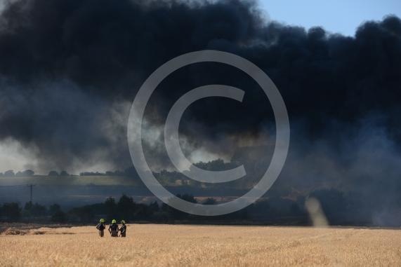 Marlow Road, Little Marlow.From the entrance to Wyevale Garden Centre, Pump Lane South, Little MarlowScene of a fire