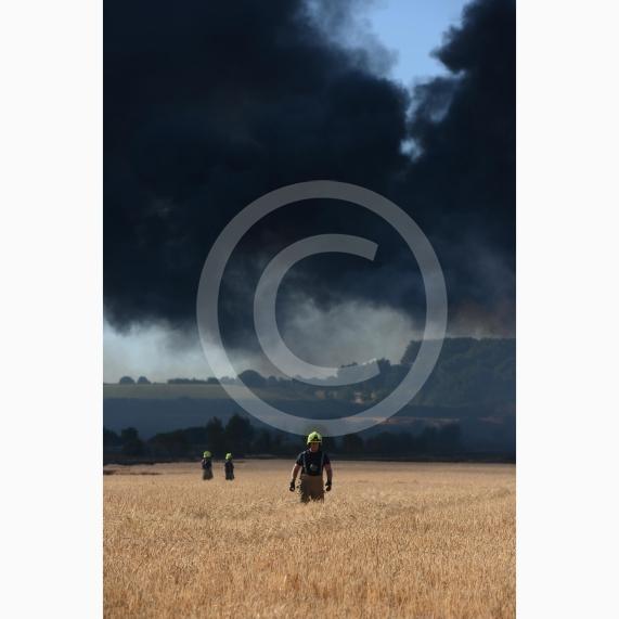 Marlow Road, Little Marlow.From the entrance to Wyevale Garden Centre, Pump Lane South, Little MarlowScene of a fire