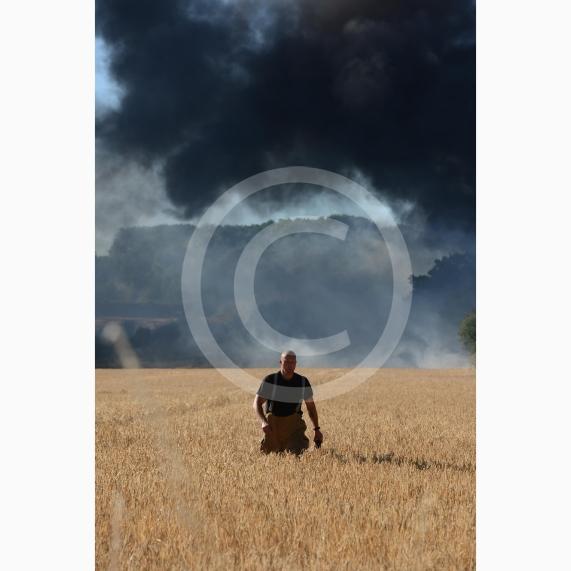 Marlow Road, Little Marlow.From the entrance to Wyevale Garden Centre, Pump Lane South, Little MarlowScene of a fire