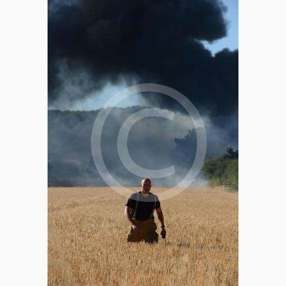 Marlow Road, Little Marlow.From the entrance to Wyevale Garden Centre, Pump Lane South, Little MarlowScene of a fire