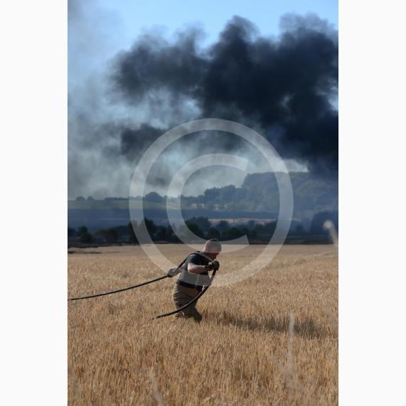 Marlow Road, Little Marlow.From the entrance to Wyevale Garden Centre, Pump Lane South, Little MarlowScene of a fire