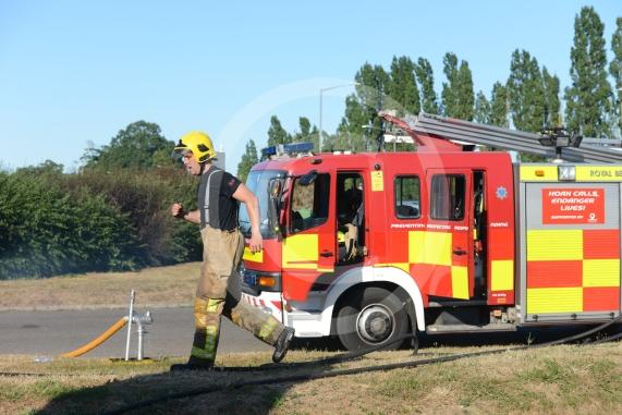 Marlow Road, Little Marlow.From the entrance to Wyevale Garden Centre, Pump Lane South, Little MarlowScene of a fire