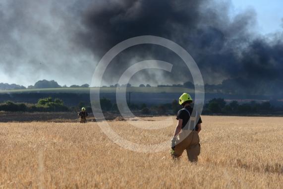 Marlow Road, Little Marlow.From the entrance to Wyevale Garden Centre, Pump Lane South, Little MarlowScene of a fire