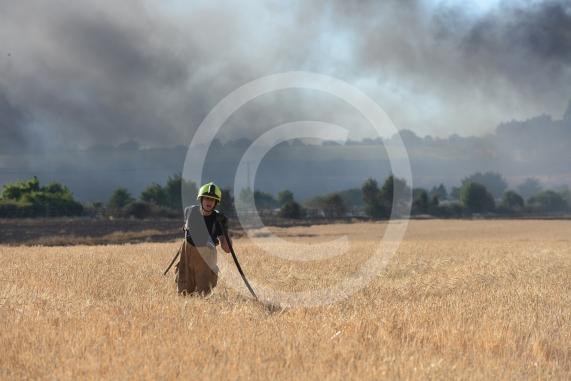 Marlow Road, Little Marlow.From the entrance to Wyevale Garden Centre, Pump Lane South, Little MarlowScene of a fire