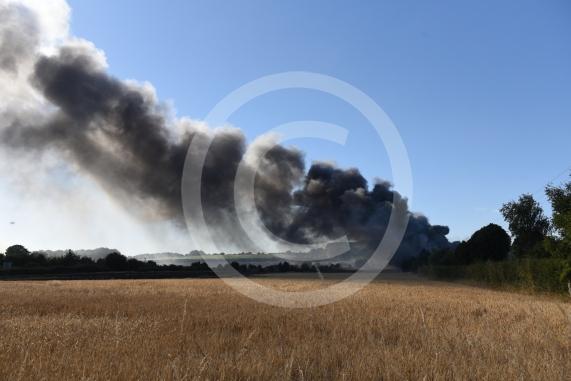 Marlow Road, Little Marlow.From the entrance to Wyevale Garden Centre, Pump Lane South, Little MarlowScene of a fire