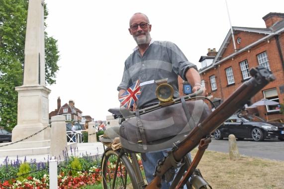 Collector Jon Hilton, The Marlow Remembers WW1 Association holding an exhibition about the Amiens battle - Photo: Emma Shepaprd 12/8/18
