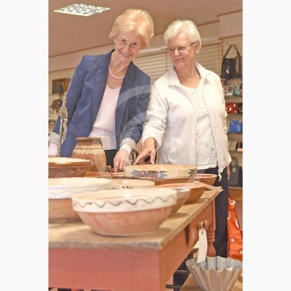 Hilary McCarthy and Glynis Botley looking around the shop, Pop Up Maidenhead store opens opposite Tesco inside Nicholson Shopping Centre - Photo: Emma Sheppard 4/9/18