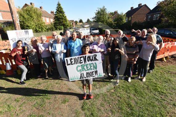 Cippenham Close, Slough. A group of residents are furious about Slough Borough Council&rsquo;s plans to put in five new car parking spaces over a green in Cippenham Close which they say they do not want.