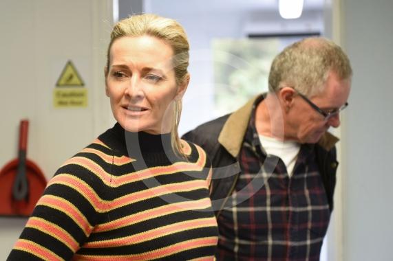 Swan Lifeline's patron Gabby Logan in the ICU department whilst visiting the centre to help out for the day - Photo: Emma Sheppard 