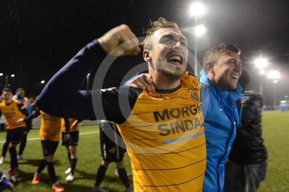 FOOTBALL. Slough Town v Sutton United FA Cup first round replay. Arbour Park, SloughSlough Town 1 - Sutton Utd 1 . Slough go through 8-7 on penalties.