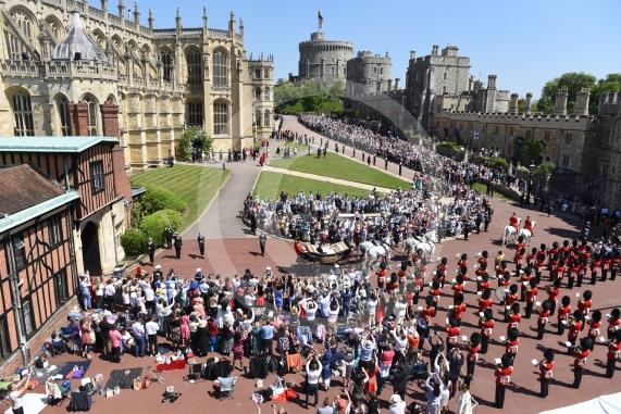 ROYAL WEDDING 2018.  Harry and Meghan - Royal Highness The Duke of Sussex, Her Royal Highness The Duchess of Sussex. St. George’s Chapel, Windsor Castle.