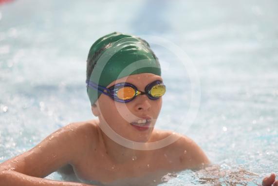 Stanley Wilcockson, 10 finishes a length of the Magnet pool.The 34th Maidenhead Swimarathon at the  Magnet Leisure Centre, Holmanleaze, Maidenhead. 