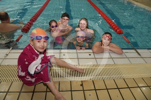 St Luke's church team.The 34th Maidenhead Swimarathon at the  Magnet Leisure Centre, Holmanleaze, Maidenhead. 