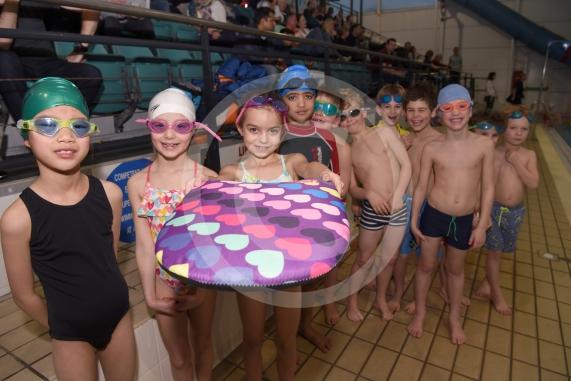 Cookham Dean School team.The 34th Maidenhead Swimarathon at the  Magnet Leisure Centre, Holmanleaze, Maidenhead. 
