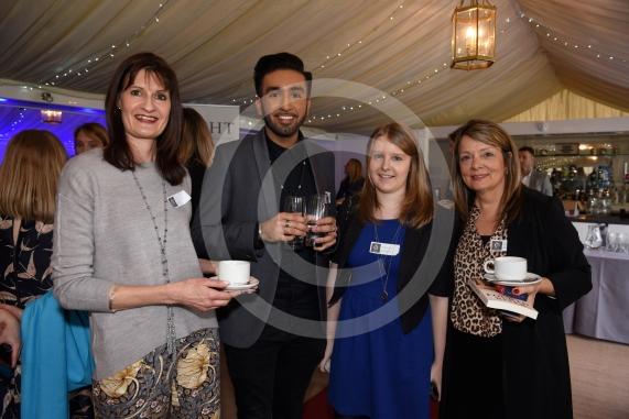 The Riverside Marquee, Weir Bank, Monkey Island Lane, Bray. The Business Girls Network Inspire Awards. L-R Jo Hall, Amo Sira, Frances Mollett, Diana Wilkinson