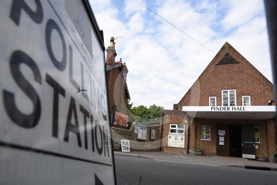Polling Station, Pinder Hall, Cookham Rise