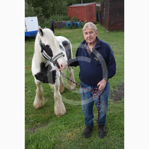Whistley Mill Lane, Twyford. Ian Lucken, Lands End Equestrian Centre. One of their Shetland ponies was killed in Stanlake Meadow, Twyford – they are appealing for information from the public. Ian Lucken pictured with Nobbie
