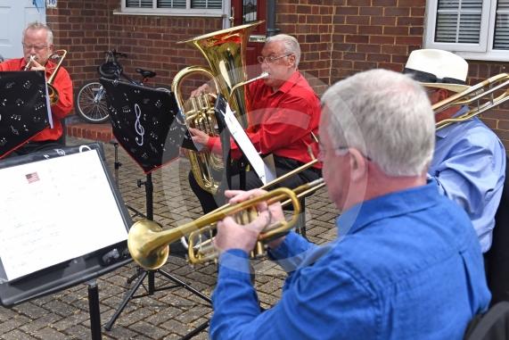 5T Brass band. Sonning Street Party held to mark 75 years since D-Day. Picture by Emma Sheppard