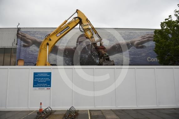 Montem Leisure centre demolition has begun. Slough