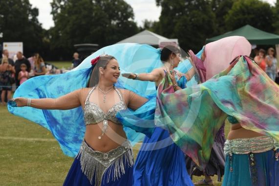 Shimmies and Sparkles dancers.Cippenham Carnival, Mercian Way Park, Slough.