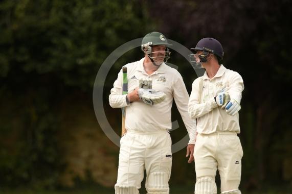 LtoR Chris Peploe and Oliver Birts.Datchet vs Tring Park.Datchet Cricket Club, Riding Court Road, Slough. 