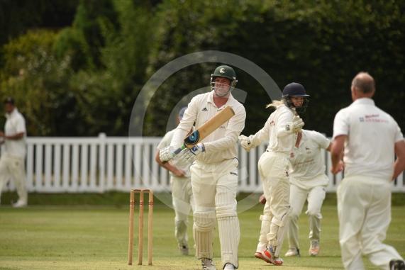 Chris Peploe is caught behind the wicket.Datchet vs Tring Park.Datchet Cricket Club, Riding Court Road, Slough. 