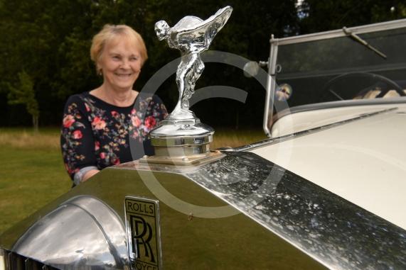 Anne Davies looks at a 1934 20/25 Rolls Royce.Twyford Village fete, Stanlake Meadow recreation ground, Waltham Road, Twyford.