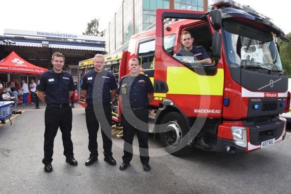 An emergency services day will take place at Maidenhead Station. The public can view a range of vehicles, appliances and equipment, and meet emergency service staff. Organised by Great Western Railway. L-R Ben Hearmon, Tom Davis, Lee McDonald, Sam Underwood