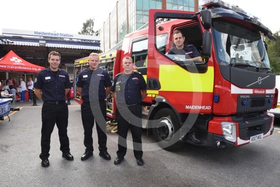 An emergency services day will take place at Maidenhead Station. The public can view a range of vehicles, appliances and equipment, and meet emergency service staff. Organised by Great Western Railway. L-R Ben Hearmon, Tom Davis, Lee McDonald, Sam Underwood
